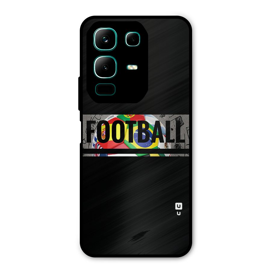 Football Typography Metal Back Case for Infinix Note 50x