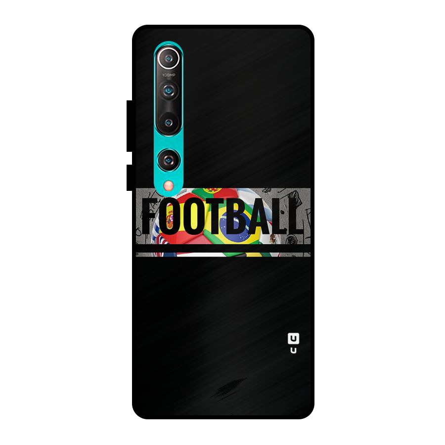 Football Typography Metal Back Case for Mi 10