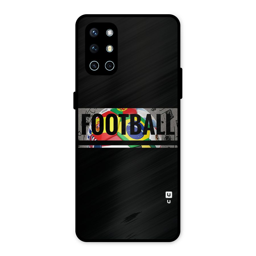 Football Typography Metal Back Case for OnePlus 9R