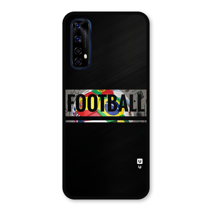 Football Typography Metal Back Case for Realme Narzo 20 Pro