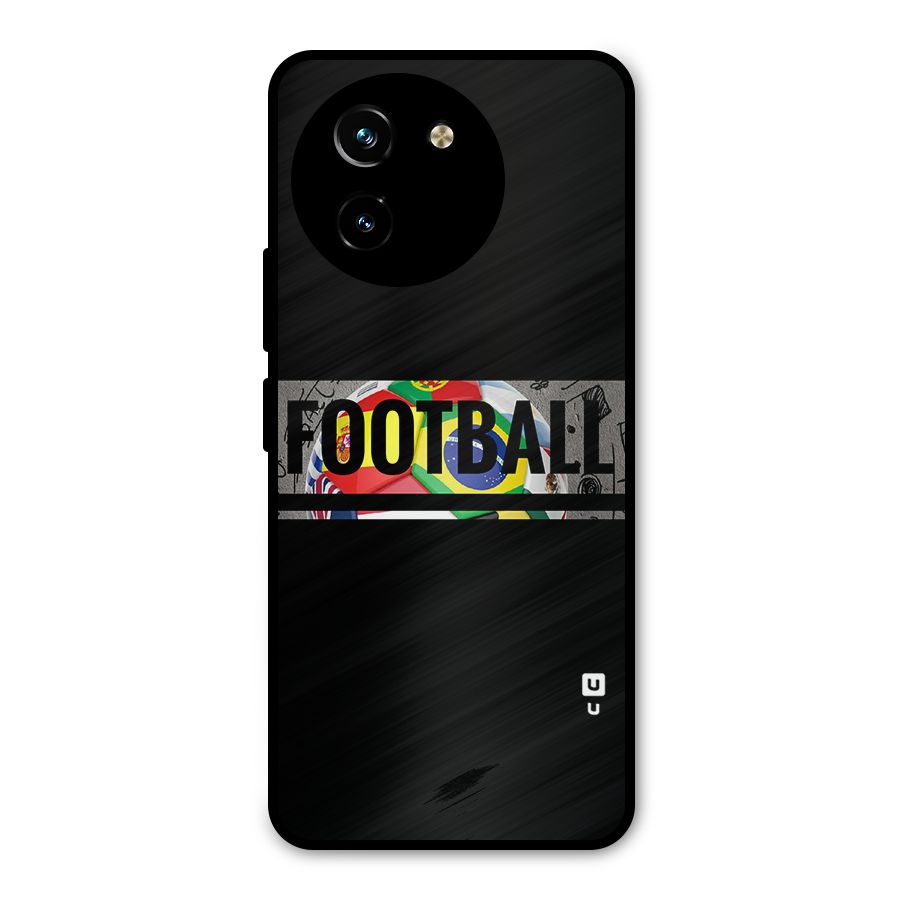 Football Typography Metal Back Case for Vivo T3x