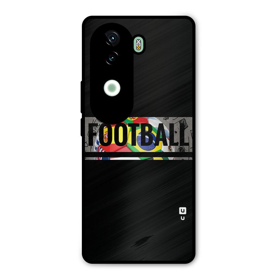 Football Typography Metal Back Case for Vivo V40e