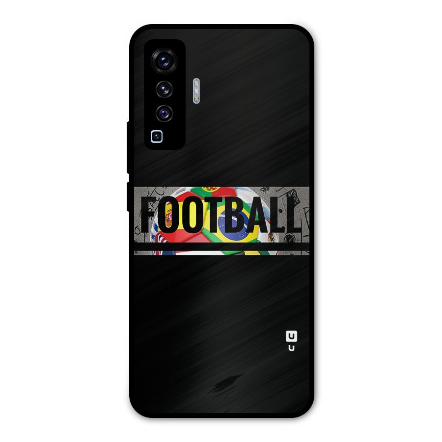 Football Typography Metal Back Case for Vivo X50