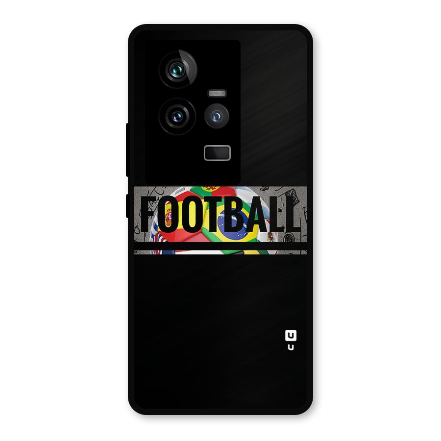 Football Typography Metal Back Case for iQOO 11 5G