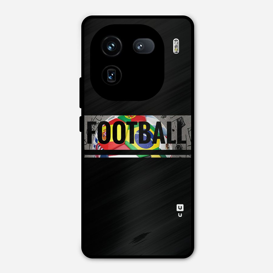 Football Typography Metal Back Case for iQOO 12