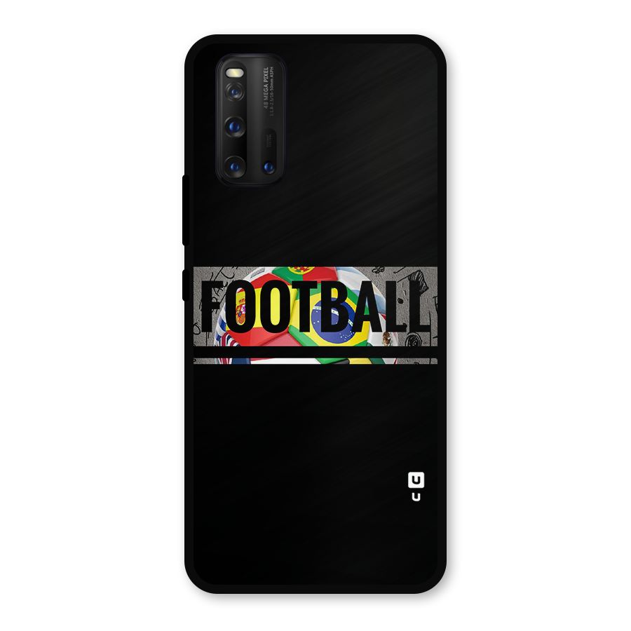 Football Typography Metal Back Case for iQOO 3