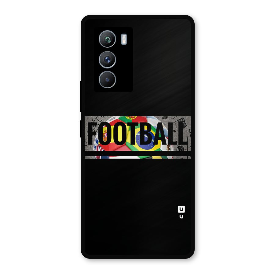 Football Typography Metal Back Case for iQOO 9 SE