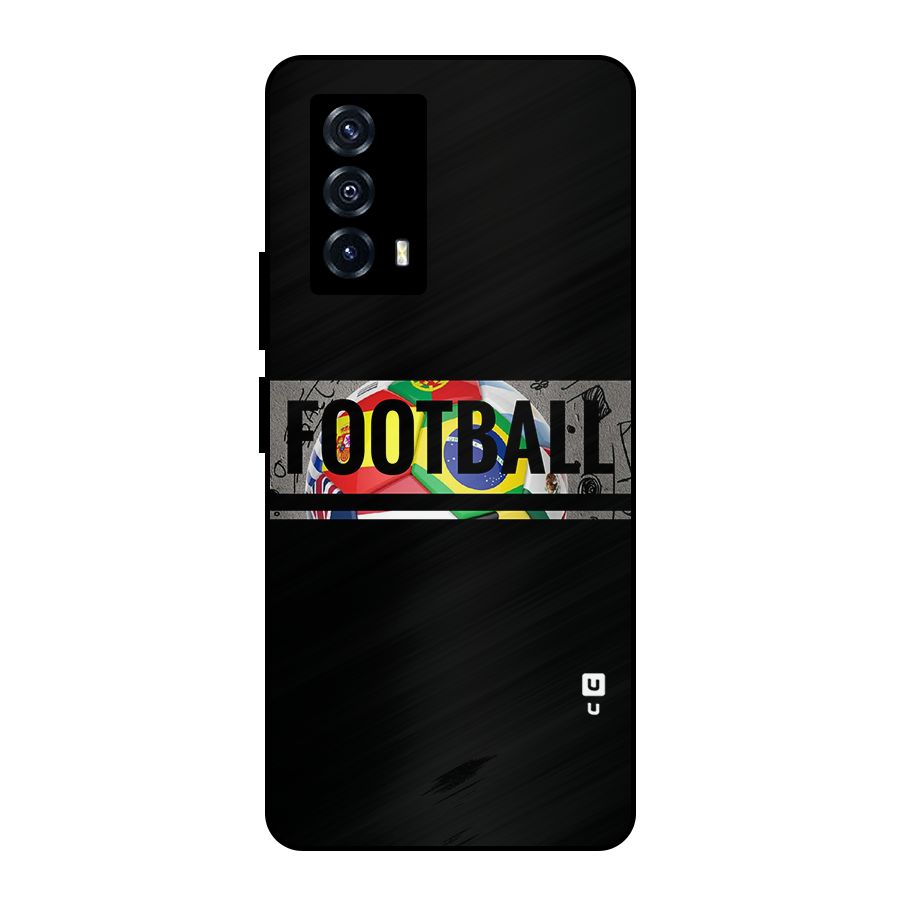 Football Typography Metal Back Case for iQOO Z5