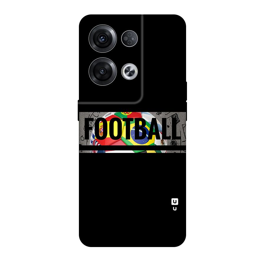 Football Typography Original Polycarbonate Back Case for Oppo Reno8 Pro 5G