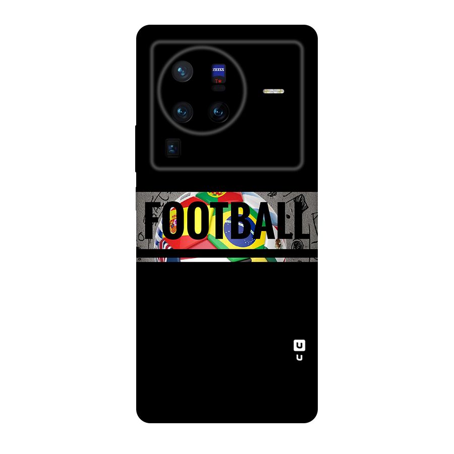 Football Typography Original Polycarbonate Back Case for Vivo X80