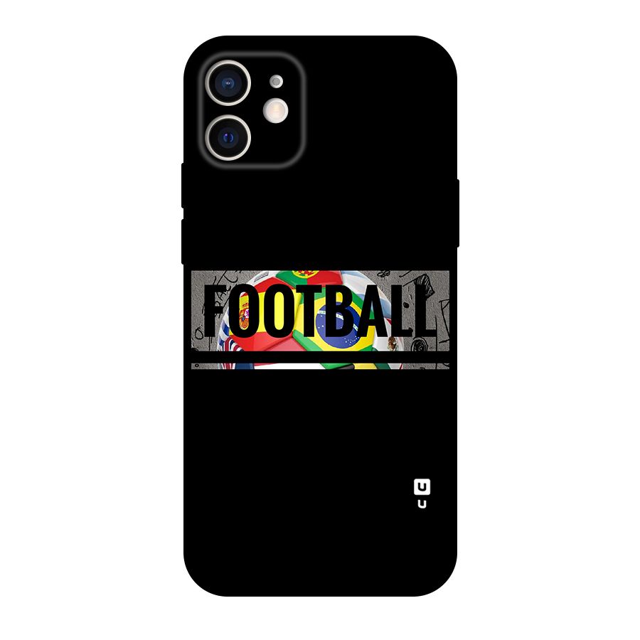 Football Typography Original Polycarbonate Back Case for iPhone 12