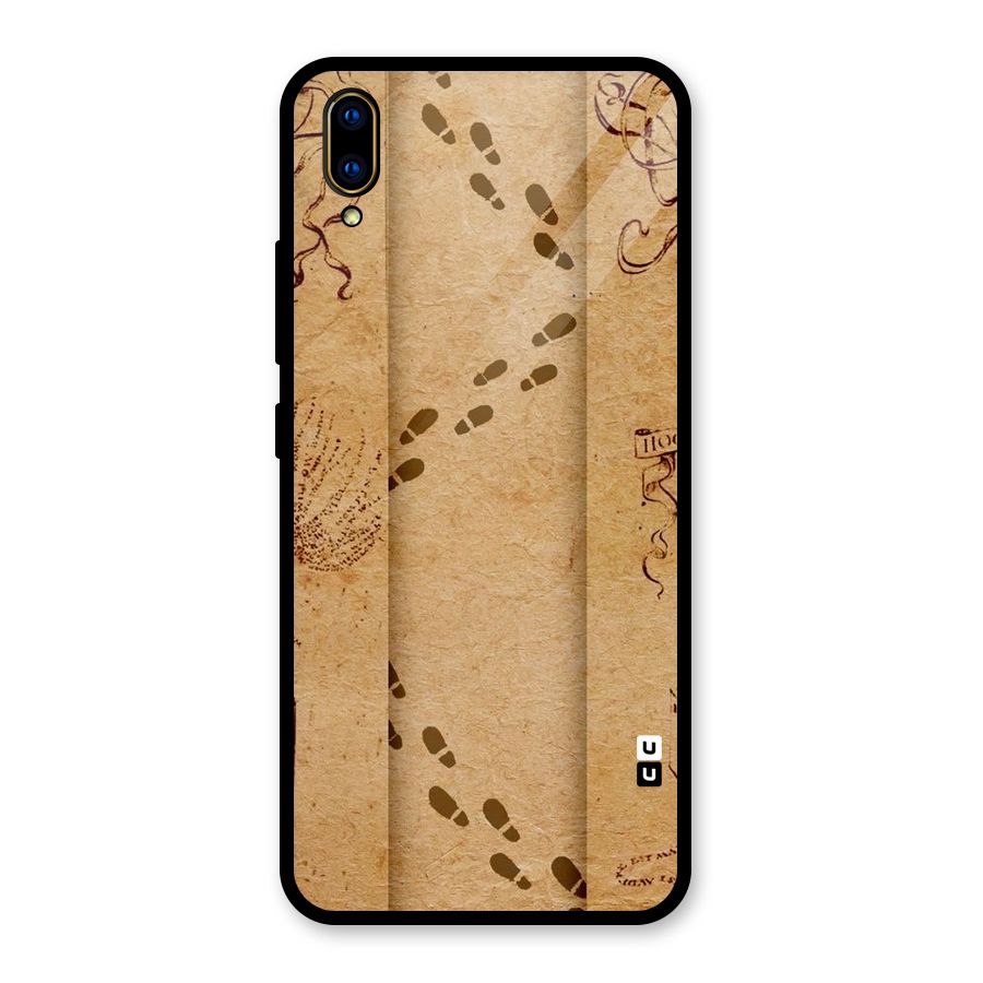 Footsteps Glass Back Case for Vivo V11 Pro
