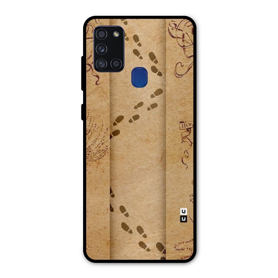 Footsteps Metal Back Case for Galaxy A21s