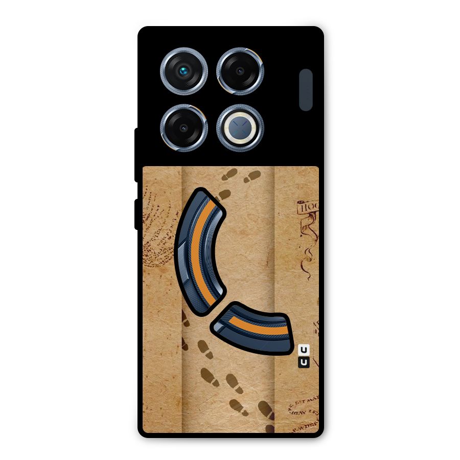 Footsteps Metal Back Case for Infinix GT 20 Pro