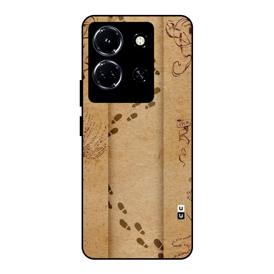 Footsteps Metal Back Case for Infinix Note 30 5G