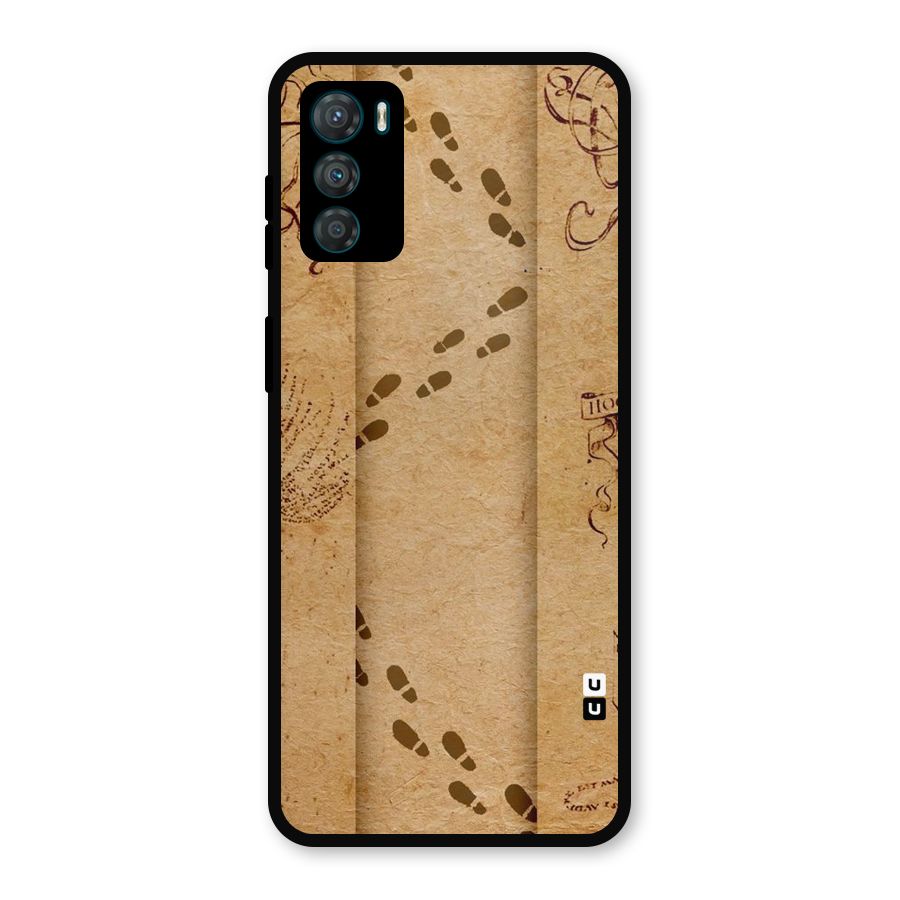 Footsteps Metal Back Case for Moto G42