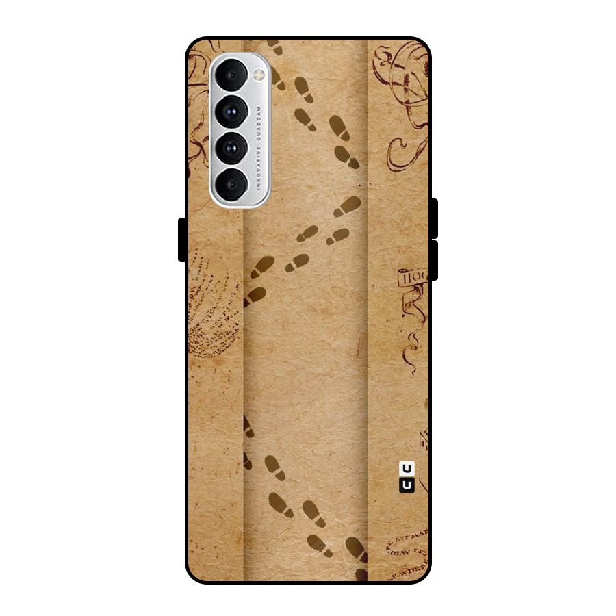 Footsteps Metal Back Case for Oppo Reno4 Pro