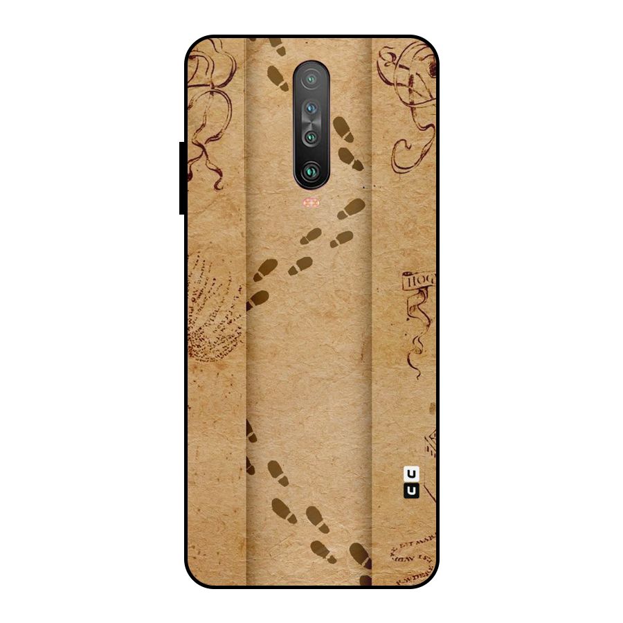Footsteps Metal Back Case for Poco X2