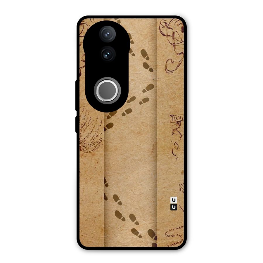 Footsteps Metal Back Case for Vivo V50