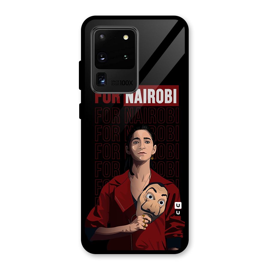 For Nairobi Money Heist Glass Back Case for Galaxy S20 Ultra