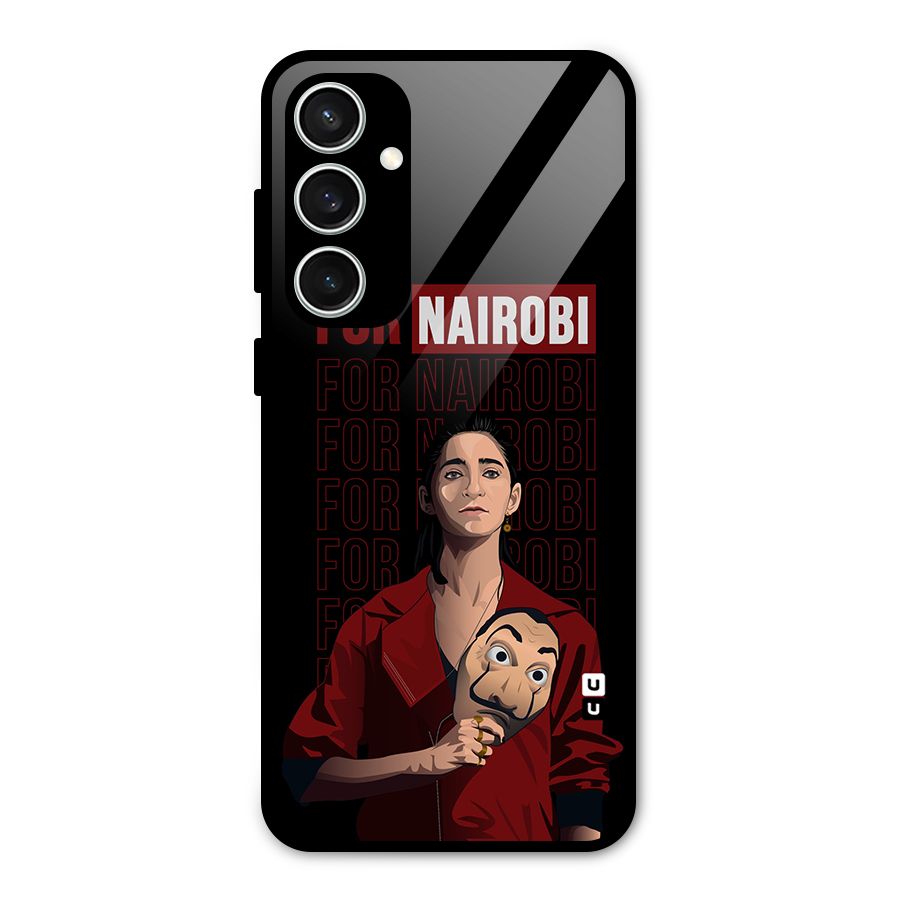For Nairobi Money Heist Glass Back Case for Galaxy S23 FE