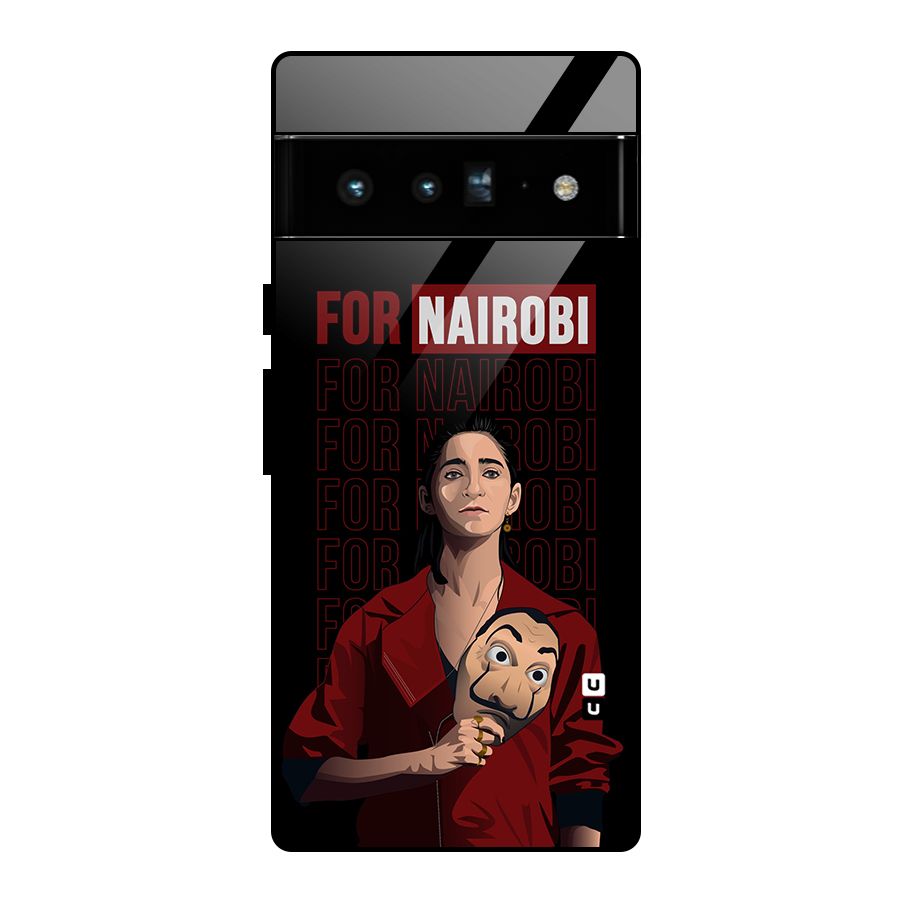 For Nairobi Money Heist Glass Back Case for Google Pixel 6 Pro