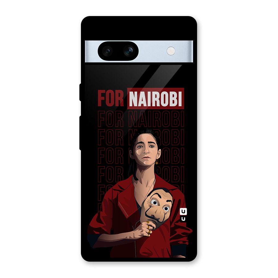 For Nairobi Money Heist Glass Back Case for Google Pixel 7a