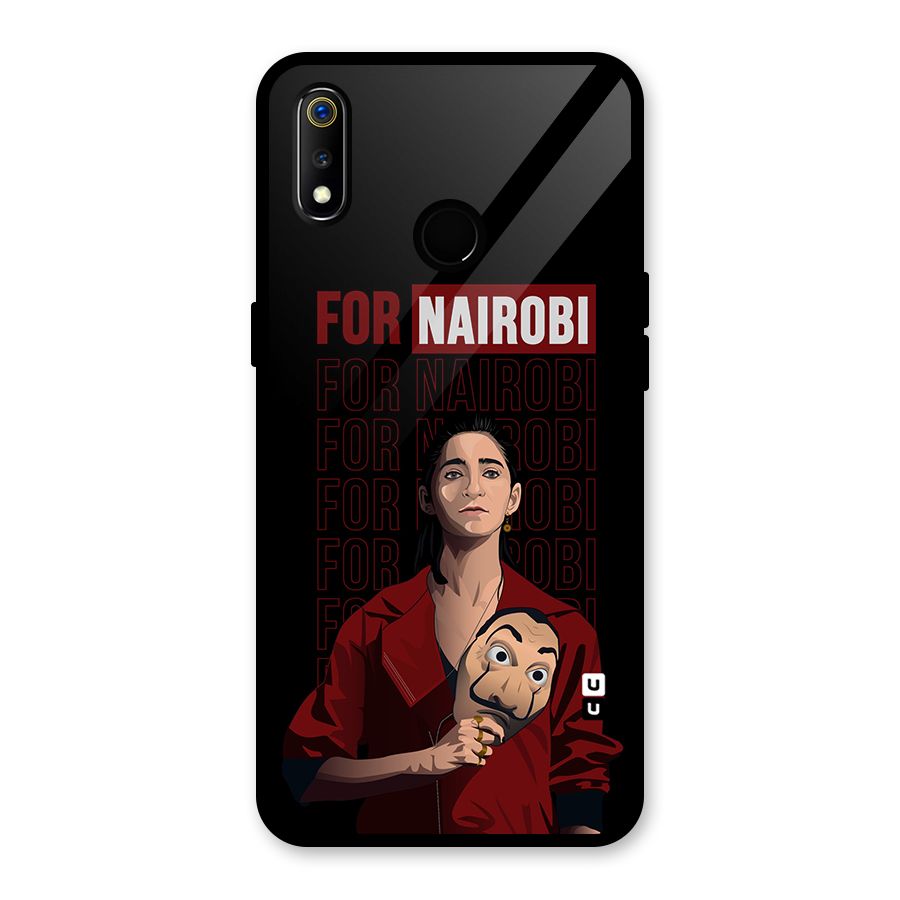 For Nairobi Money Heist Glass Back Case for Realme 3i