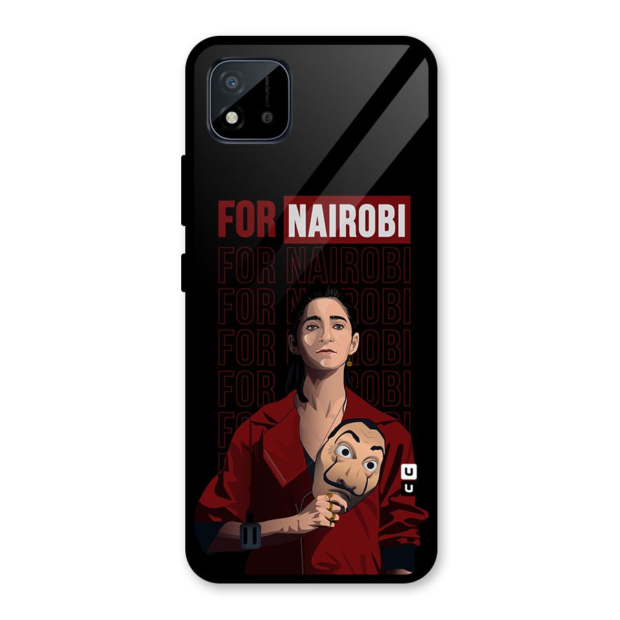 For Nairobi Money Heist Glass Back Case for Realme C11 2021