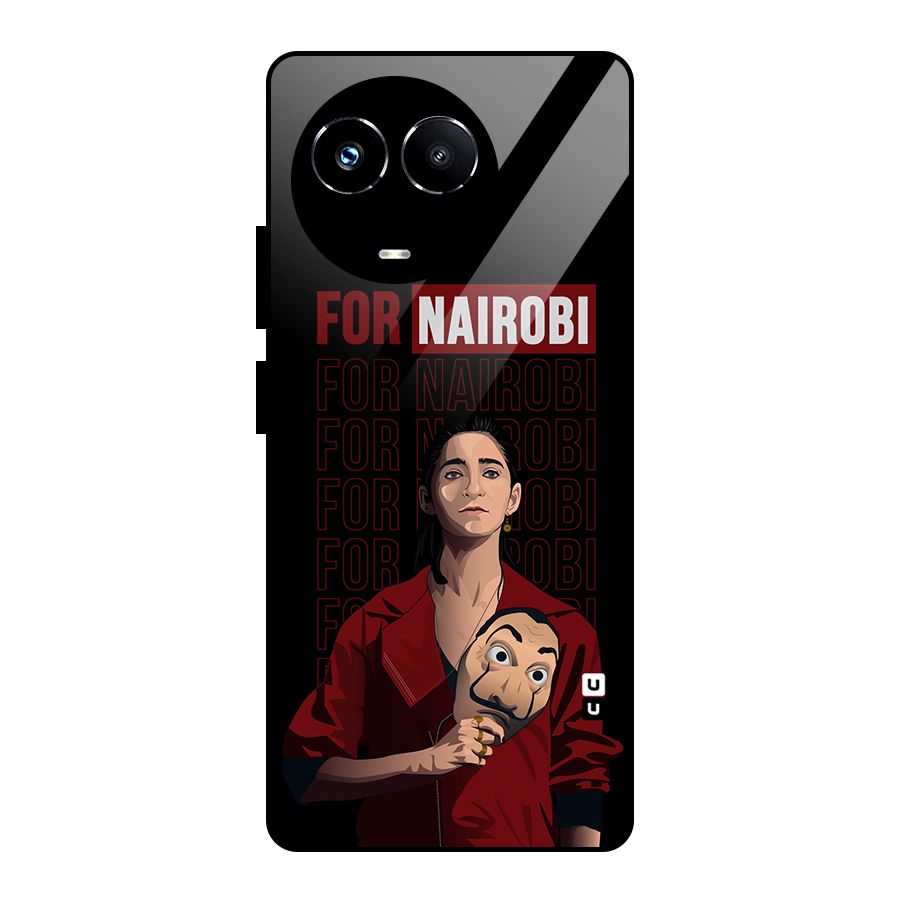 For Nairobi Money Heist Glass Back Case for Realme Narzo 60X