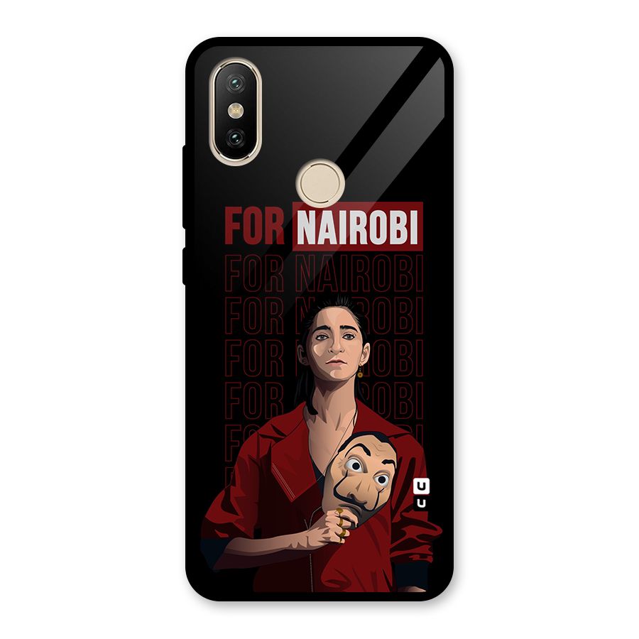 For Nairobi Money Heist Glass Back Case for Redmi A1
