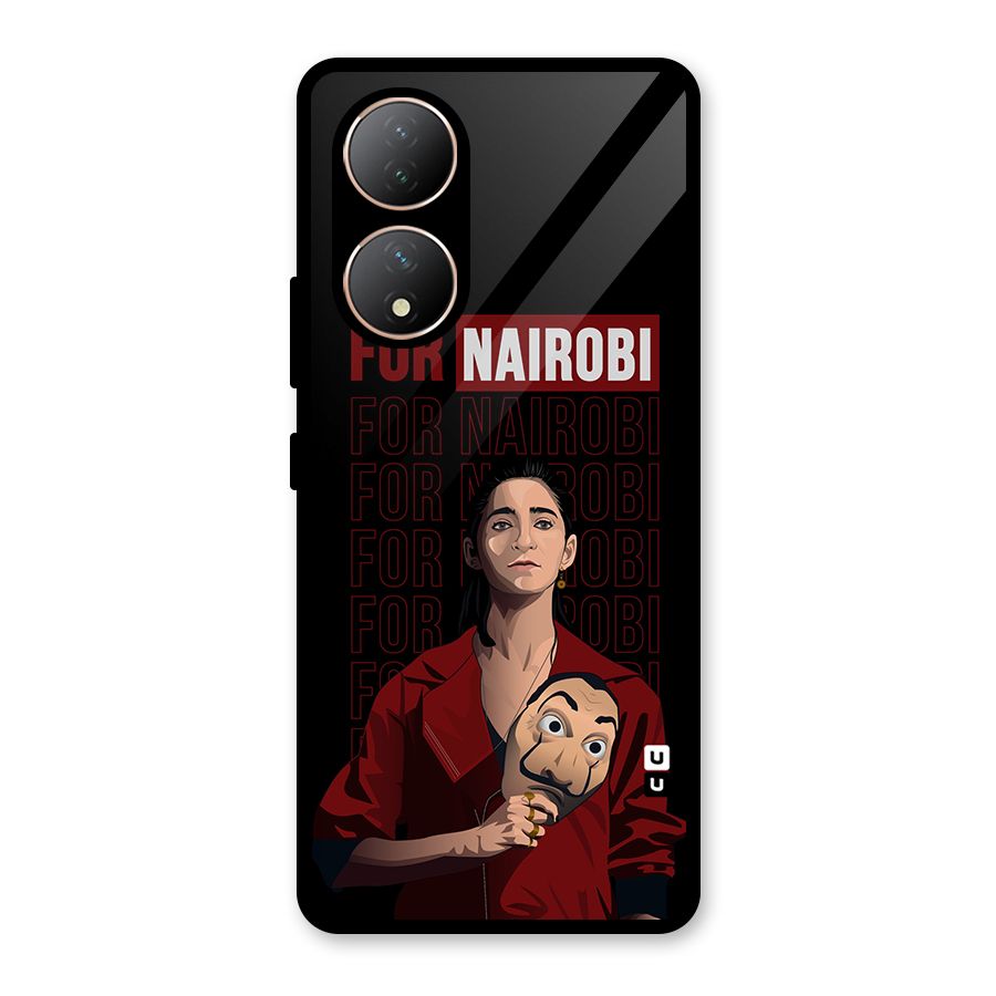 For Nairobi Money Heist Glass Back Case for Vivo Y100A