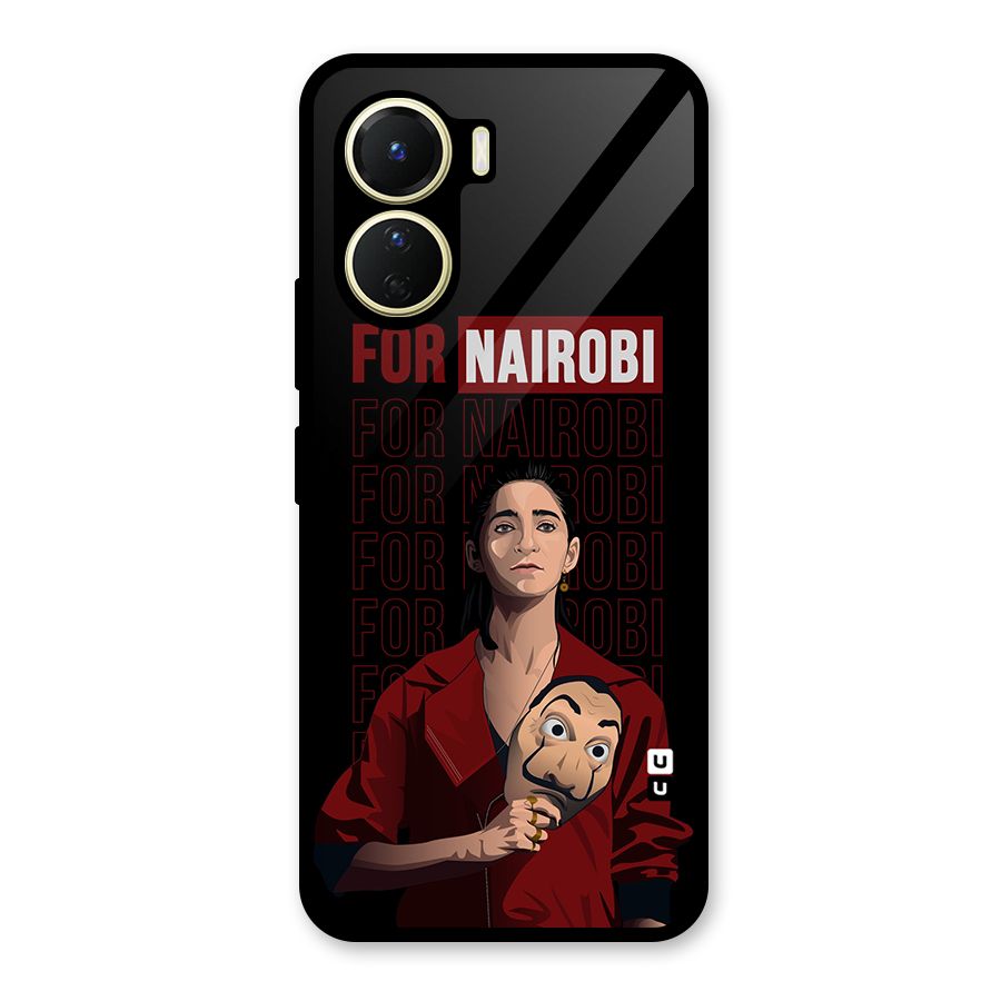 For Nairobi Money Heist Glass Back Case for Vivo Y16