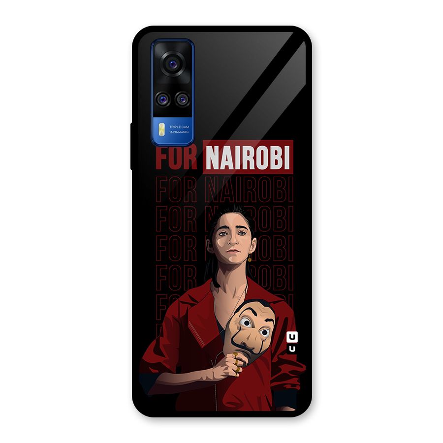 For Nairobi Money Heist Glass Back Case for Vivo Y31
