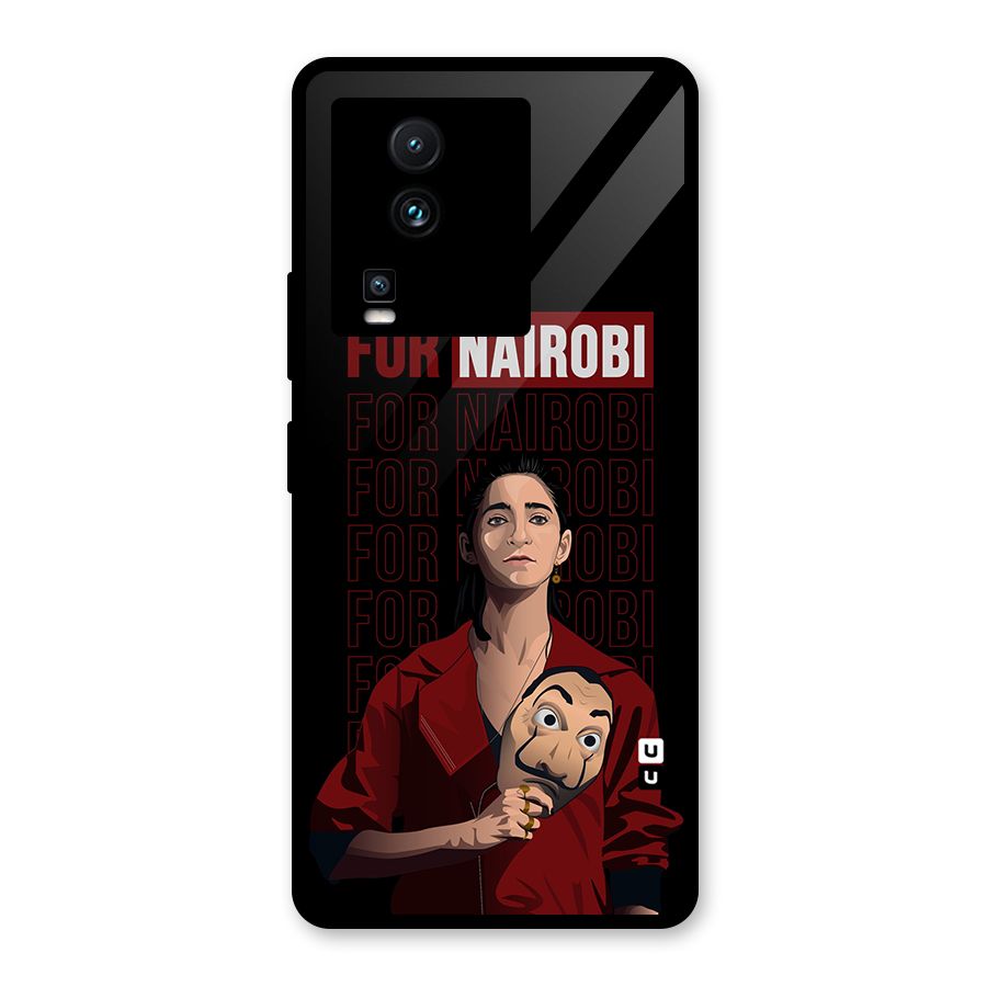 For Nairobi Money Heist Glass Back Case for Vivo iQOO Neo 7 Pro