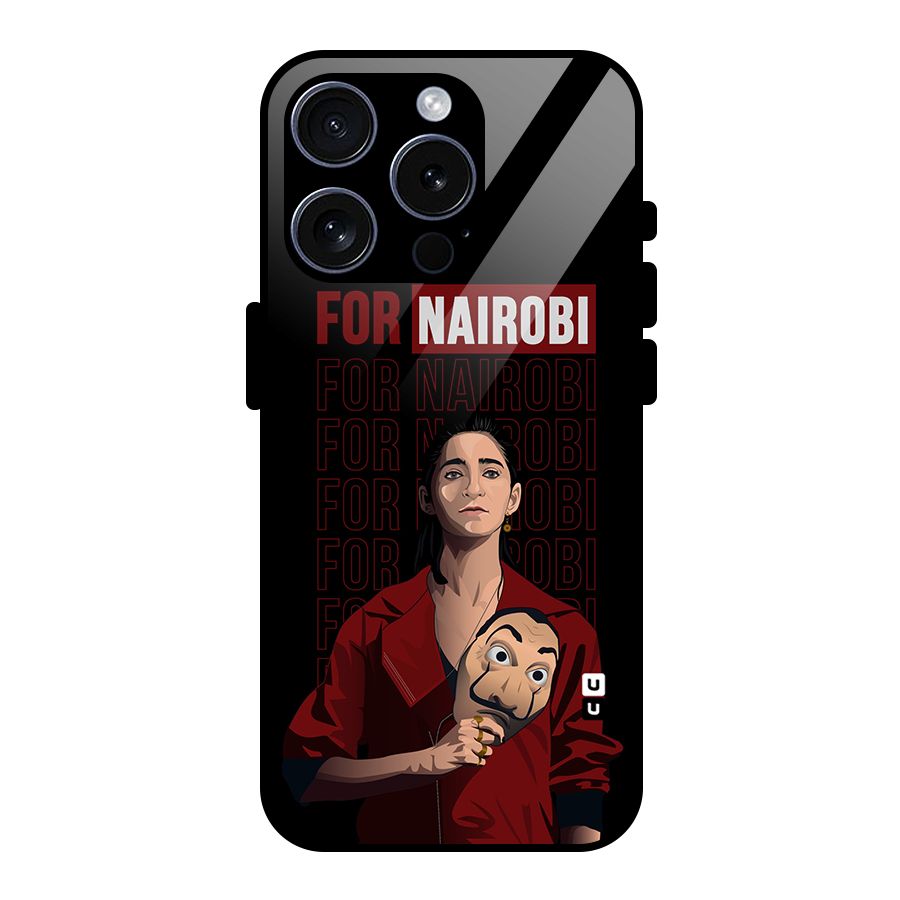 For Nairobi Money Heist Glass Back Case for iPhone 15 Pro