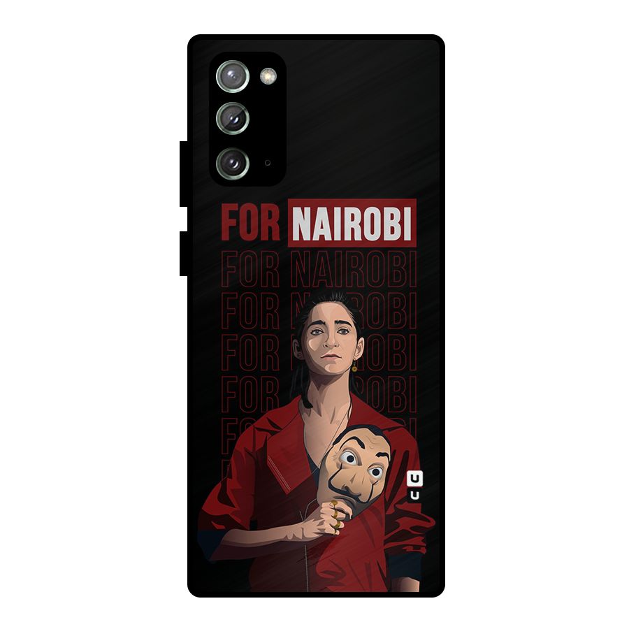 For Nairobi Money Heist Metal Back Case for Galaxy Note 20