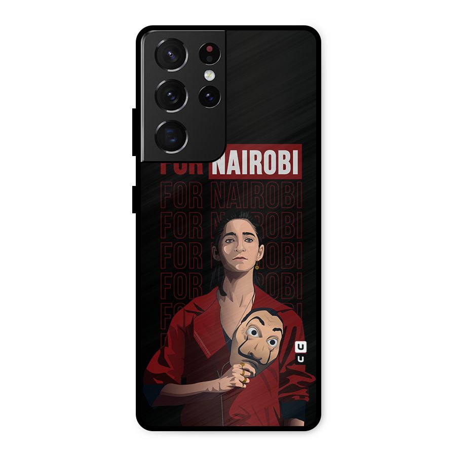 For Nairobi Money Heist Metal Back Case for Galaxy S21 Ultra 5G