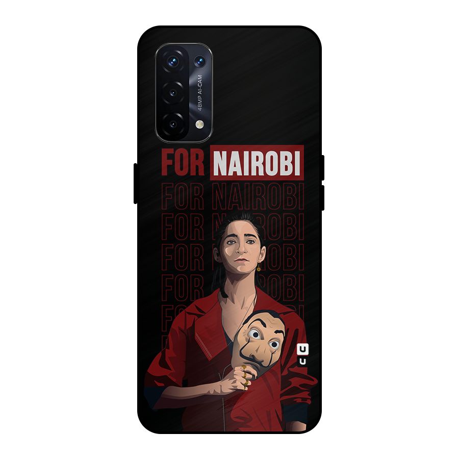 For Nairobi Money Heist Metal Back Case for Oppo A74 5G