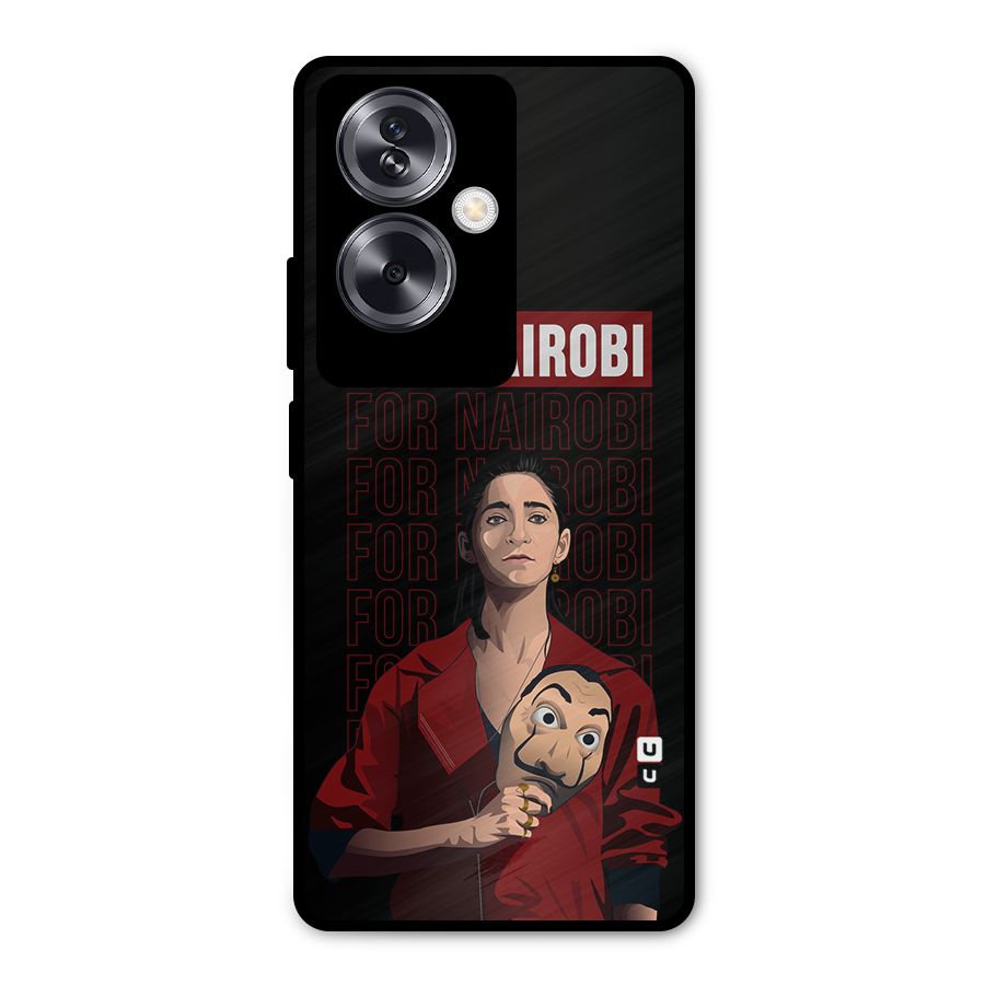 For Nairobi Money Heist Metal Back Case for Oppo A79 5G