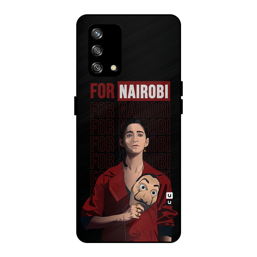 For Nairobi Money Heist Metal Back Case for Oppo F19
