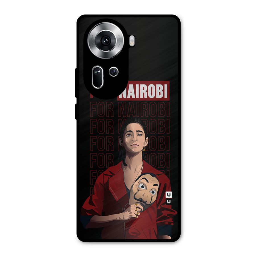 For Nairobi Money Heist Metal Back Case for Oppo Reno11 5G
