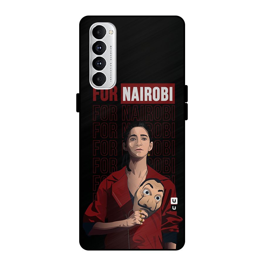 For Nairobi Money Heist Metal Back Case for Oppo Reno4 Pro