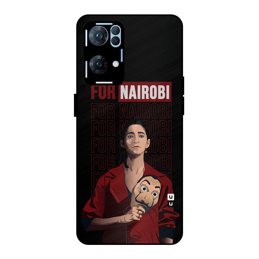 For Nairobi Money Heist Metal Back Case for Oppo Reno7 Pro 5G