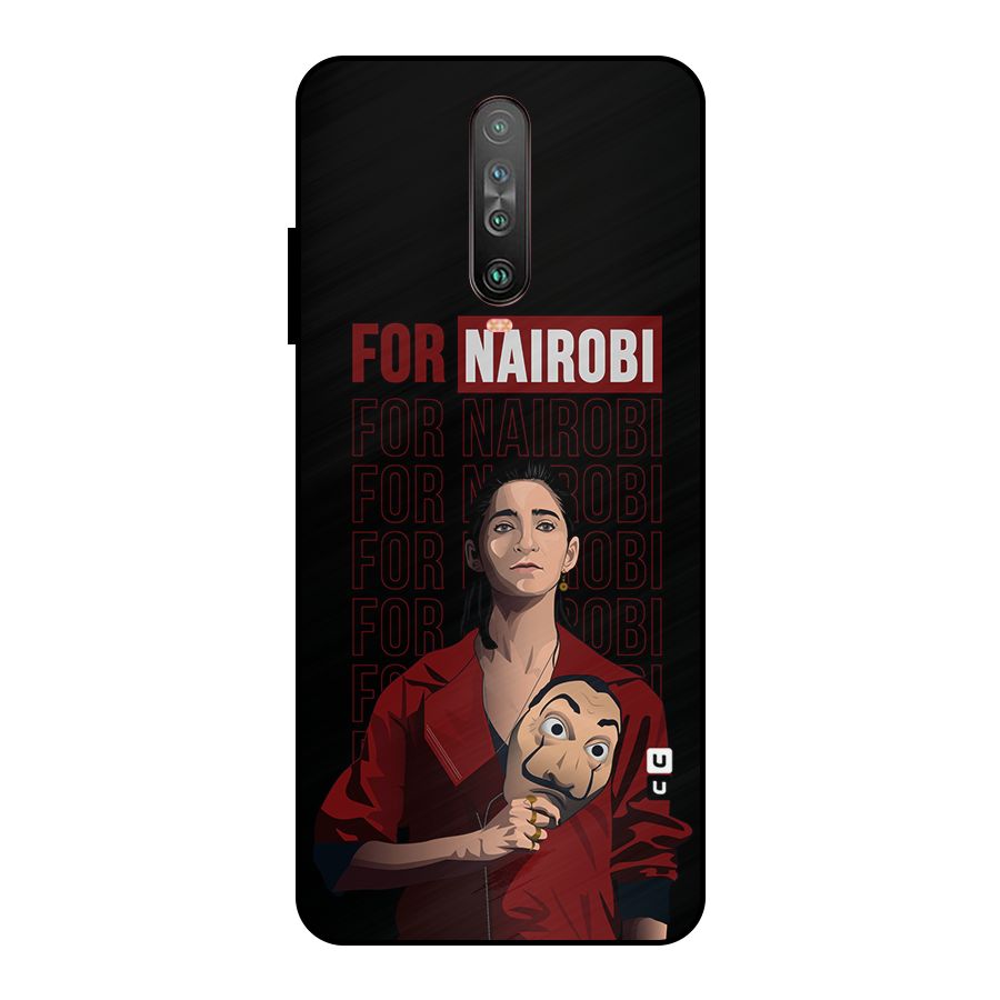 For Nairobi Money Heist Metal Back Case for Poco X2