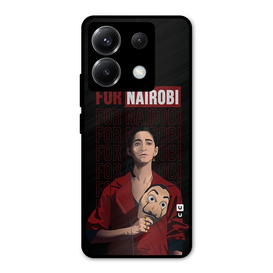 For Nairobi Money Heist Metal Back Case for Poco X6