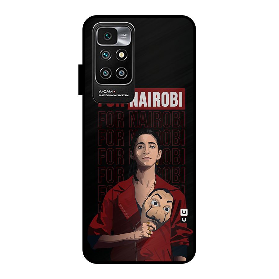 For Nairobi Money Heist Metal Back Case for Redmi 10 Prime