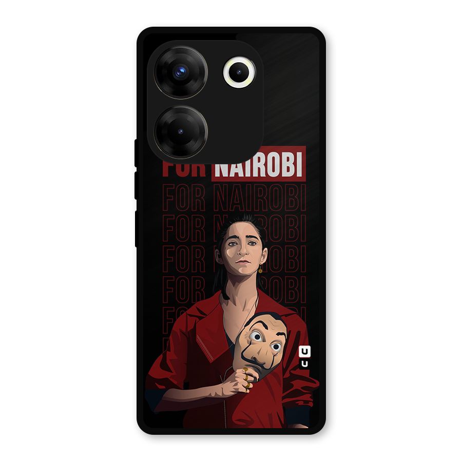 For Nairobi Money Heist Metal Back Case for Tecno Camon 20 Pro