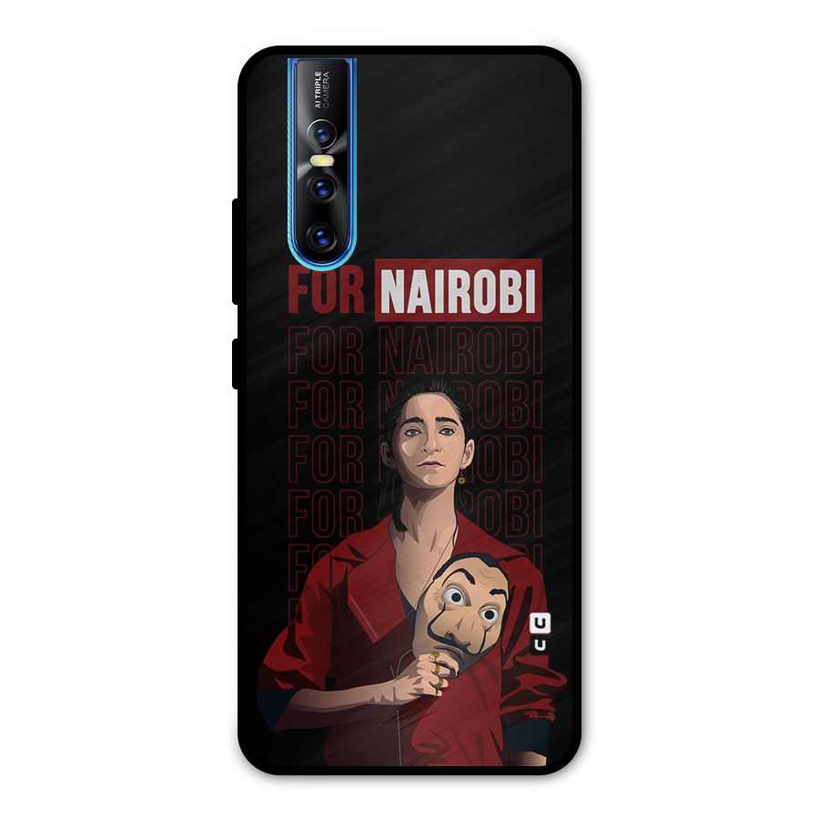 For Nairobi Money Heist Metal Back Case for Vivo V15 Pro