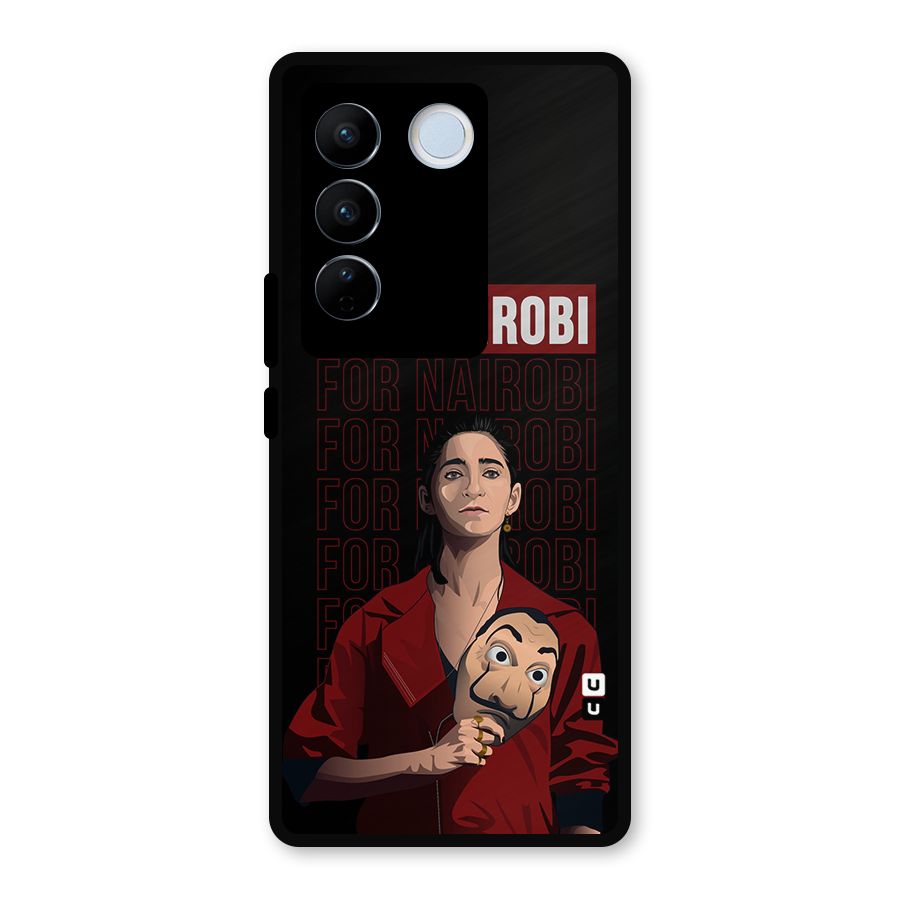 For Nairobi Money Heist Metal Back Case for Vivo V27